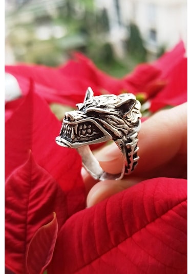 Antik Gümüş Kaplama Göktürkçe Türk Yazılı Ayarlanabilir Bozkurt Y - 511441904