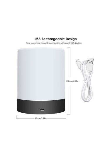 Led Gece Lambası Usb Renk Sıcak Beyaz Aydınlatma Aracı Dokunmatik Kontrol El Lambası Bebek Çocuk Odası Yatak Odası Dekoru Diğer