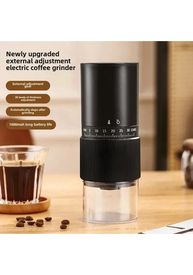 Yifomall Ev İçin Taşınabilir Usb Şarjlı Fincan Kahve Defteri: Hafif, Uygun Ve Profesyonel Ölçüde Öğütme Siyah Diğer