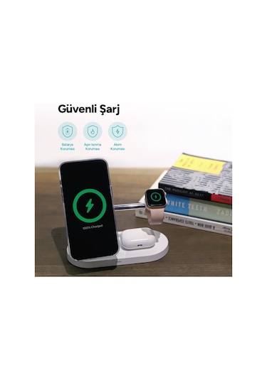 Ttec Aircharger Quattro M Magsafe Ledli Kablosuz Hızlı Şarj Standı
