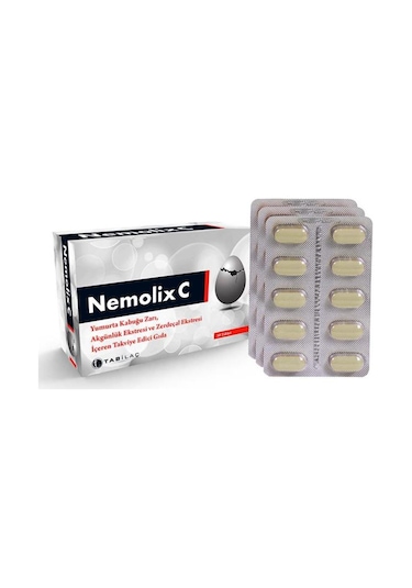 Nemolix C Yumurta Kabuğu Zarı 30 Tablet