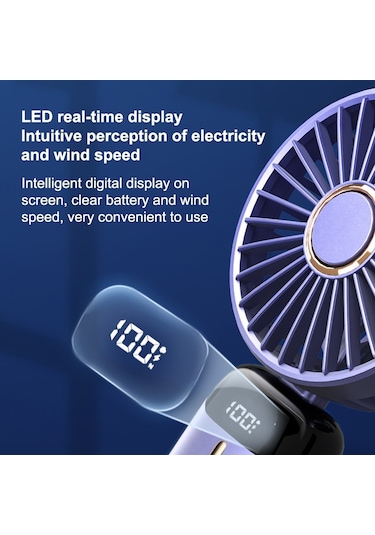 Hallow  DNH061 Katlanabilir Taşınabilir El Tipi Mini Vantilatör