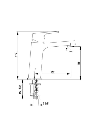 Eca Tiera Lavabo Bataryası Mat Siyah 102108989C1