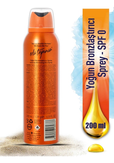 Eda Taşpınar Yoğun Bronzlaştırıcı Sprey (200ml) - Zanou El Kremi 50ml & Eye (Göz altı) Maskesi