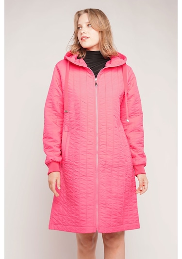 Gabria Kupüşonlu Fermuarlı Mont Fuşya