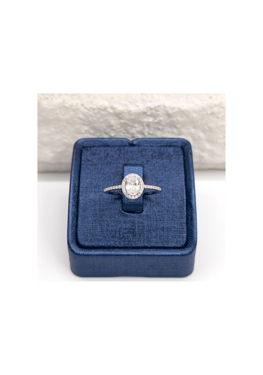 Zirkon Taşlı Oval Gümüş Set Takım Gümüş