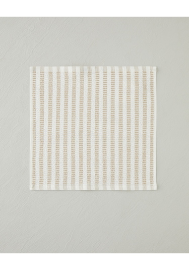 English Home Pure Plaid Pamuk Polyester 3'lü Kurulama Bezi 30x30 Cm Bej