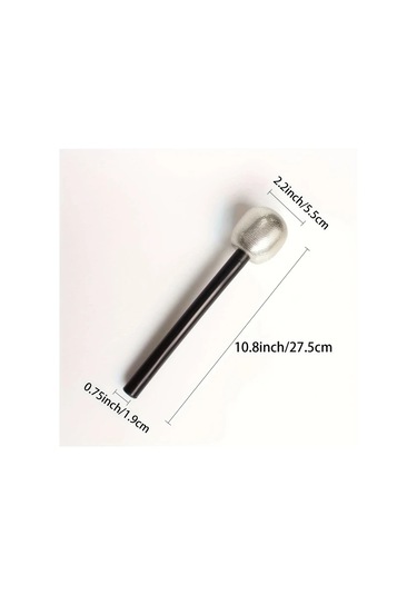 Willowhaven Parlak Mikrofon Aksesuarı - Pil Gerekmez, Dayanıklı Plastik, Parti Ve Sahne Şovları İçin Silvery Gümüşi