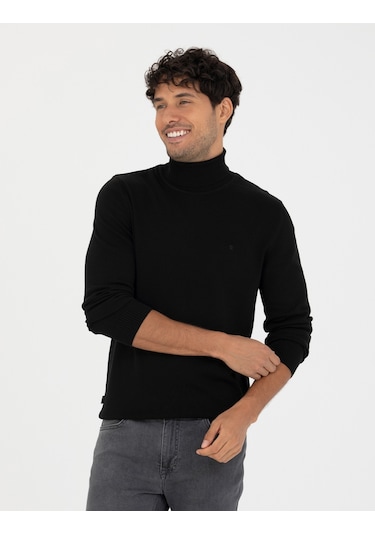 Pierre Cardin Erkek Siyah Triko Kazak 50276162-vr046 Siyah