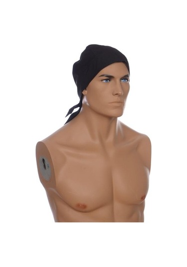 Formteks Aşçı Arka Kısım Bağlamalı Bandana Siyah