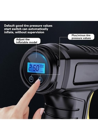 Jms Led Ekranlı Taşınabilir Şarjlı Kompresör Lastik Hava Pompası