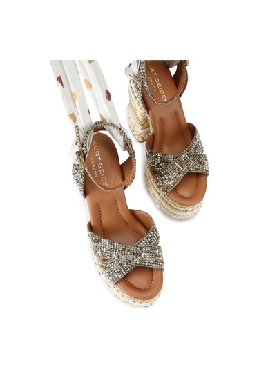 Kurt Geiger Chelsea Scarf 135 Lüks Tasarım, Kadın Platform Sandalet Kahverengi