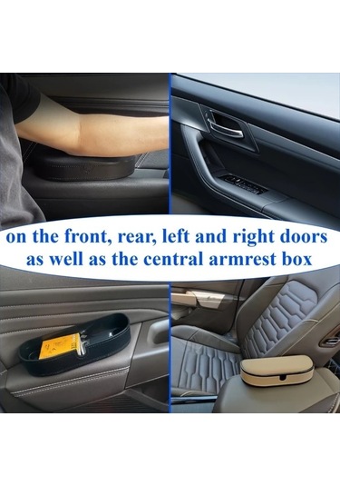 Trendooze Sunshine022 Araç Kapısı Kolçak Organizasyon Kutusu Siyah Abs Dayanıklı Kaymaz Tabanlı Saklama Siyah