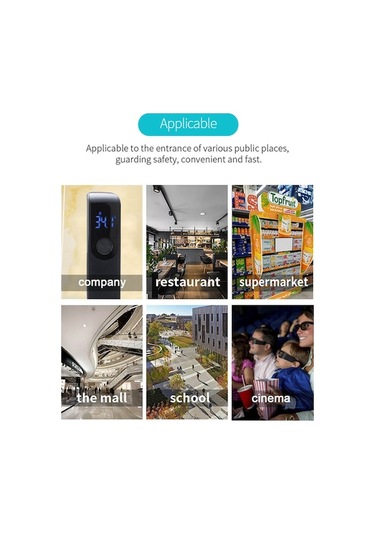 Ulzyvf Vücut Termometresi Termometre Temassız Taşınabilir Sıcaklık Sıcaklık Sensör Nesne Kızılötesi Ir-fm01 Ir Elde Alın Rz