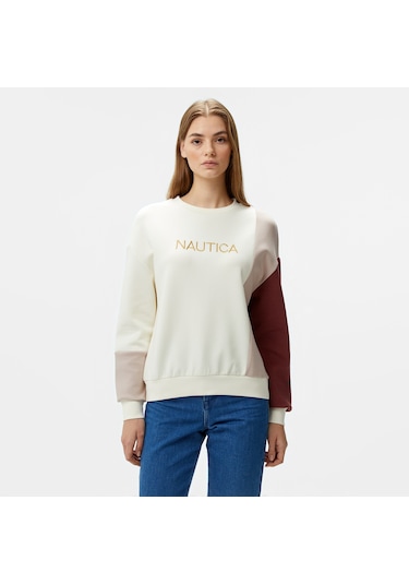 Nautica Kadın Pembe Regular Fit Sweatshirt Baskılı 37k154t Pembe