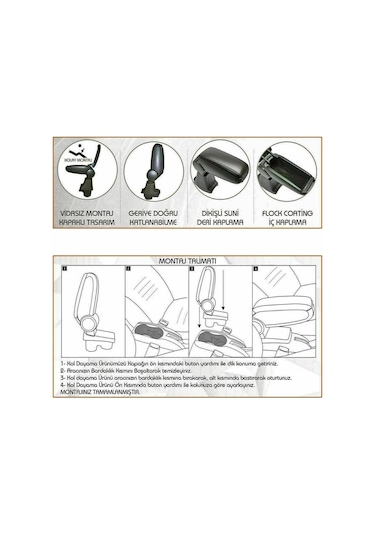 Opel Corsa D Kol Dayama Kolçak Vidasız Orta Konsol Niken