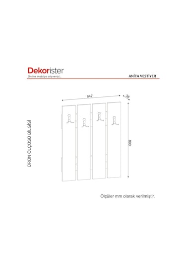 Dekorister Anita Vestiyer Beyaz