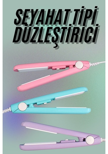 Mini Düzleştirici Seramik Kaplama Seyahat Tipi Elektriklenme Karşıtı