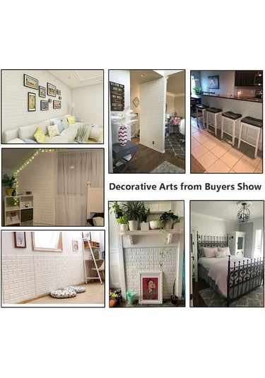 10 Adet 38 35 Cm 3d Duvar Sticker Kendinden Yapışkanlı Duvar Kağıdı Beyaz Beyaz Çok Renkli