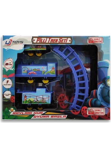 Uj Toys Pilli Raylı Vagonlu Oyuncak Tren Seti Uj6101