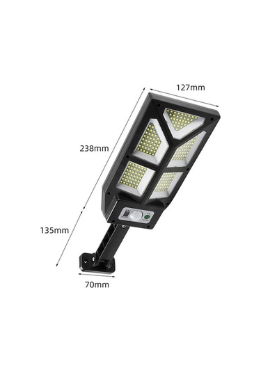 Besthome1 Tg-ty100 196 Led Güneş Enerjili Açık Vücut İndüksiyon Duvar Lambası Bahçe Çiti Sokak Lambası 10438
