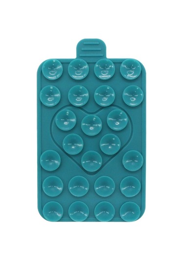 Dayanıklı Vantuzlu Telefon Tutucu Çok Fonksiyonlu Silikon Vantuz Ped Cep Telefonu İçin Lake Blue