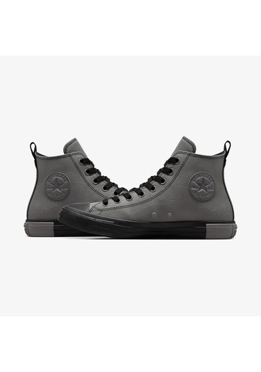 Converse Chuck Taylor All Star Unisex Gri Deri Sneaker Düz A09486c Gri