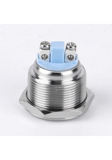 Homyl 22mm 12v Su Geçirmez Led Metal Gösterge Mavi Işık