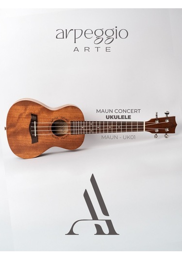 Arpeggio Arte - Maun Uk-01 Ukulele Maun Concert Profesyonel Ukulele - Kılıf Hediyeli Ahşap
