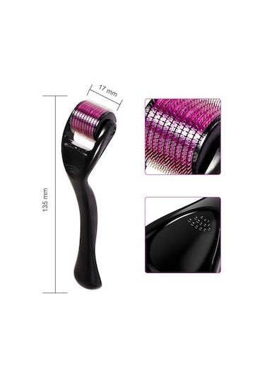 Vkemall Cilt Gençleştirme İğneli Rulo - Kırışıklık Ve İz Giderici Mikro İğne Terapisi 540 İğne, 0.3mm/1.0mm/3.0mm