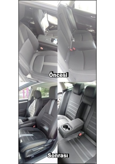 Honda Civic Araca Özel Deri Oto Koltuk Kılıfı (422154147)
