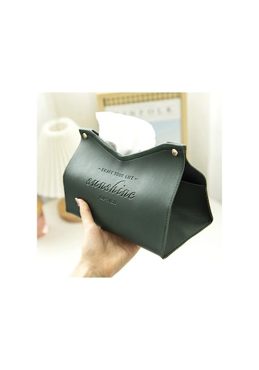 Pink1-leather Doku Kutusu Araba Doku Kutusu Ev Oturma Odası Dekorasyon Yatak Odası Mutfak Masaüstü İskandinav Büyük Saklama Kutusu Peçete Tutucu