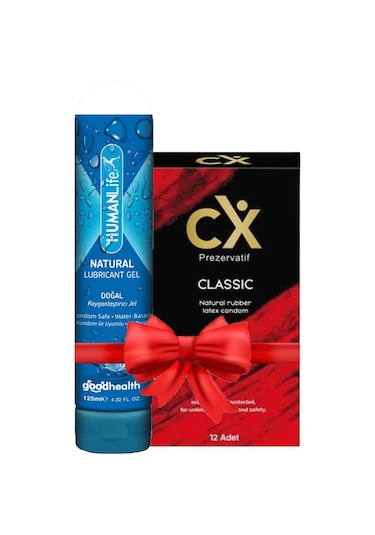 Cx Prezervatif Classic 12'li + Humanlife 125 Ml Doğal Kayganlaştırıcı Jel Lubricant
