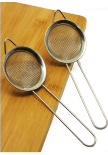 Periboia Paslanmaz Çelik Çay Süzgeci Ve Sıvı Yağ Süzgeci 2 Li Set Karışık
