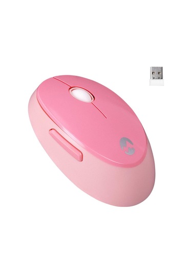 Everest Round Km-6282 Renkli Tuşlu Pembe Kablosuz Q Multimedia Klavye + Mouse Set Optik