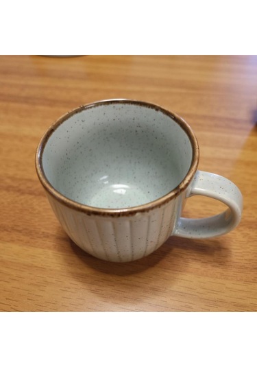 Vintage Seramik Kahve Kupası Gri