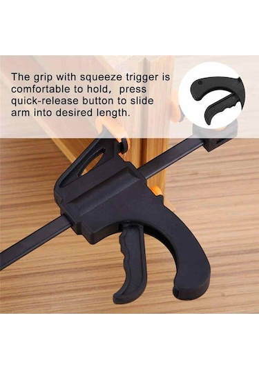 Jms F Tipi Kelepçe Hızlı Cırcır Serbest Bırakma Hızı Sıkma Ahşap Marangoz Aracı