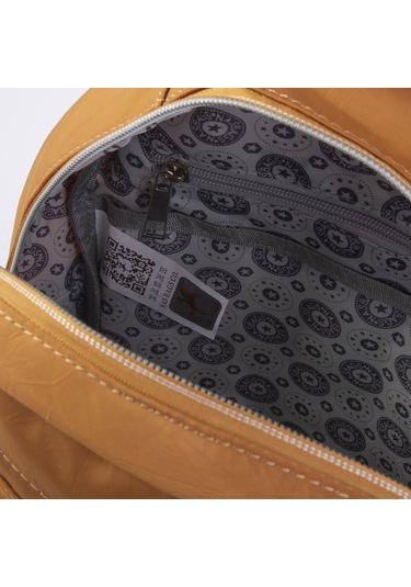 Nas Bag Extra Hafif Su Geçirmez Çok Gözlü Waterproof Unisex Sırt Çantası 30x40 Cm Hardal