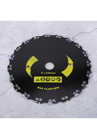 Maiyame Yüksek Karbon Çelik Kesici Blat - 230mm/9 İnç, 25mm Çap, Ot, Çalı, Bambu Kesimi İçin Makineler İçin Değiştirme Parçası