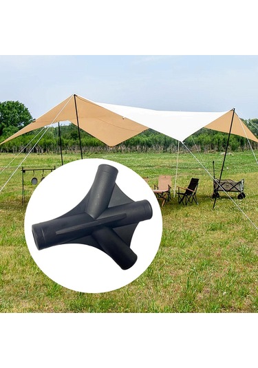 Dolıty Çadır Kutupu Konnektörü Doğrudan 19mm-11mm-12.5mm Siyah