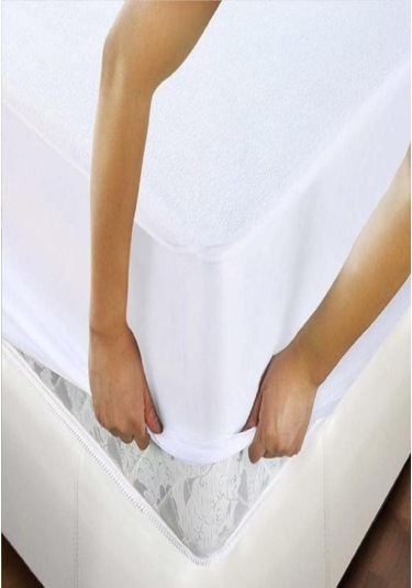 Evony 160x200+30 Cm Çift Kişilik Sıvı Geçirmez Fitted Alez Micro Yatak Koruyucu Beyaz