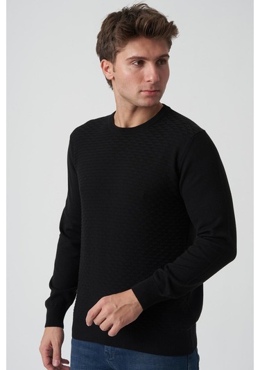 White Stone Alcácer Do Sal 4035 0 Yaka Pamuklu Triko Siyah Siyah