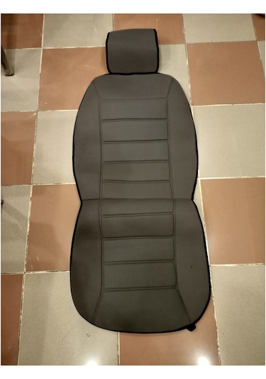 Terletmez Gri Renk Üniversal Oto Kılıf Koltuk Minderi Ön 2 Takım