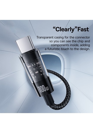 Baseus Cd Serisi Pd 00100w Usb-c / Type-c - Usb-c / Type-c Hızlı Şarj Veri Kablosu, Uzunluk: 001 M 001