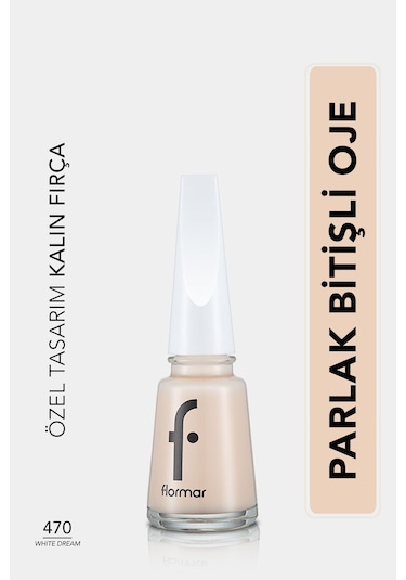 Flormar Nail Enamel Yüksek Pigmentli & Parlak Bitişli Oje Fne-470 Whıte Dream