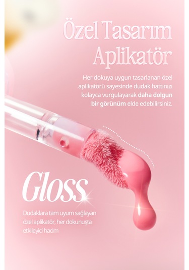 Clio Pigmentli Parlak Bitişli Dolgunlaştırıcı Lip Gloss Clıo Volumate Gloss 204 Blushed Candy