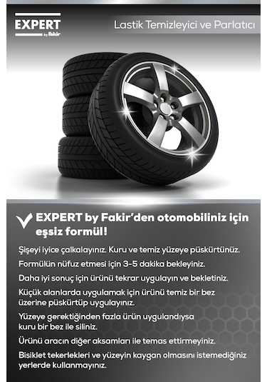 Expert by Fakir Lastik Temizleyici ve Parlatıcı Sprey 750 ML