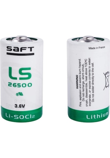 Saft LS26500 3.6 V C Size Li-SOCI2 Lityum Pil