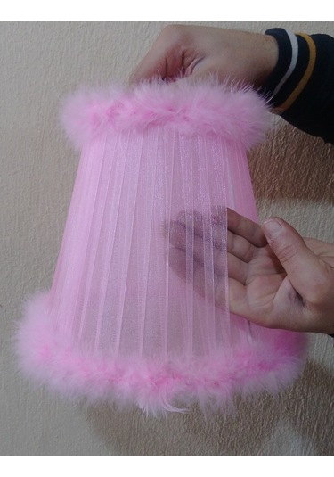 N-54 Pembe Organze Yatak Odası Çocuk Ve Bebek Odası Avize Pembe