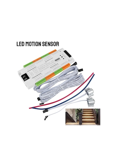 32 Kanal Dc 12v 24v Merdiven Lambası Kontrol Kiti Merdiven Aydınlatması Kapalı Led Hareket Sensörü Otomatik Merdivenler İçin Esnek Şerit